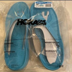 NWT Men’s Size 12 Hoka One Ora Recovery Flip Flop  Blue/Bellwether Blue